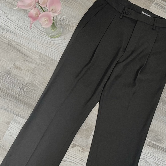 Tom Ford High Rise Straight Leg Tailored Trousers - Picture 3 of 10